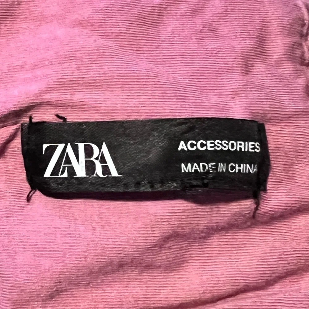 Zara pink pom pom lined winter stretch chunky knit hat puff balls toddler baby